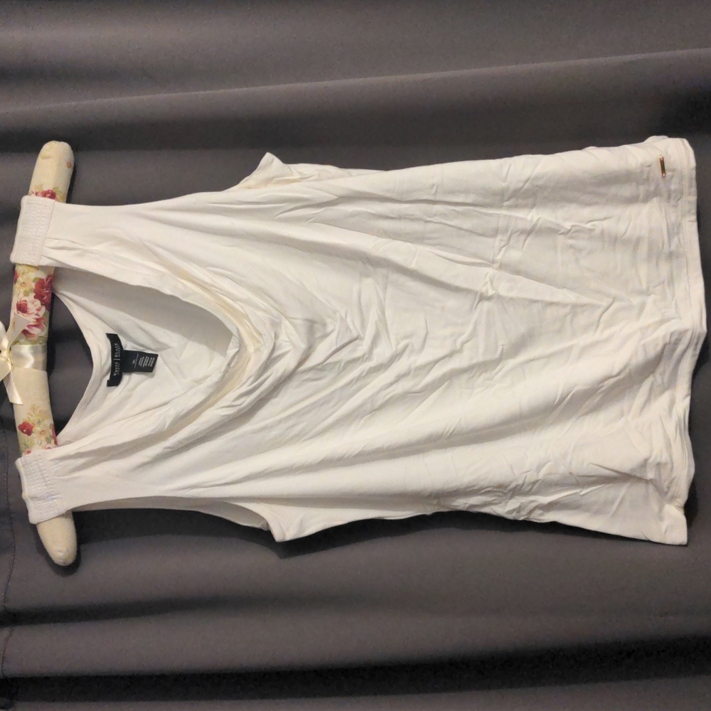 WHBM XL Off-White Cowl-Neck Top